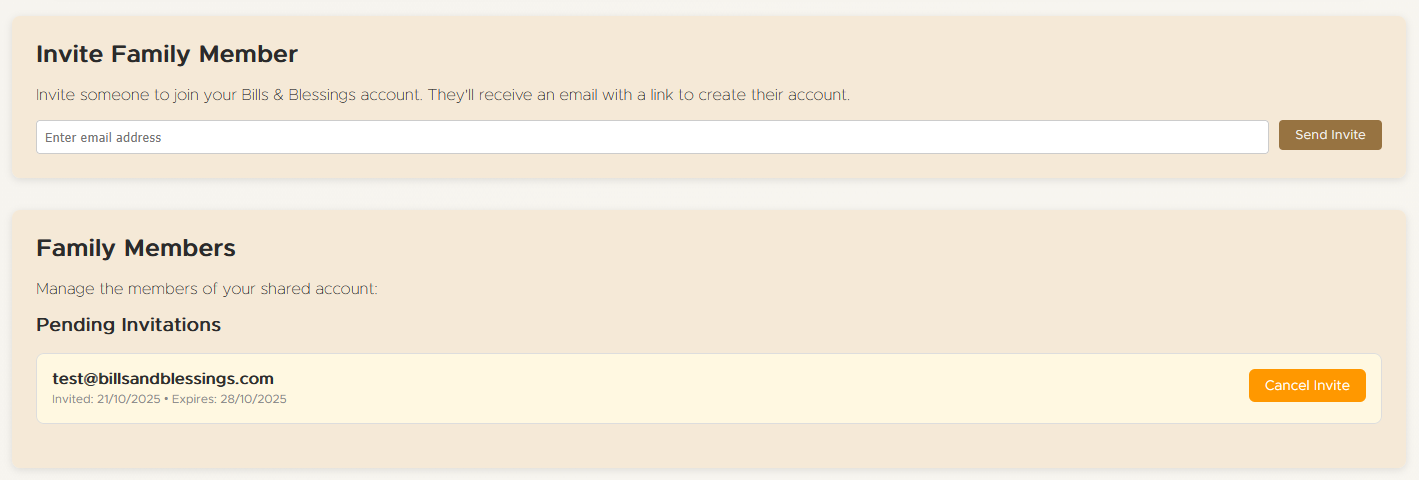 Family Financial Sharing Screenshot